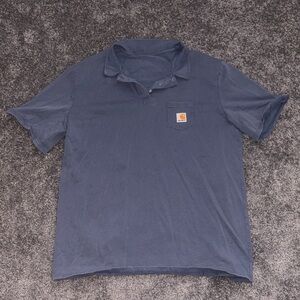 Carhartt Navy Polo Shirt with Pocket